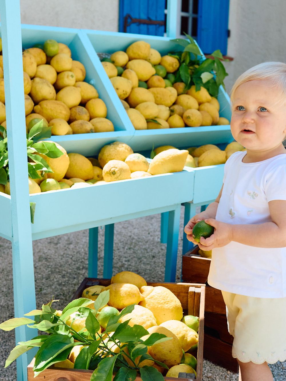 Patachou - Elegant yellow set with delicate embroidery
