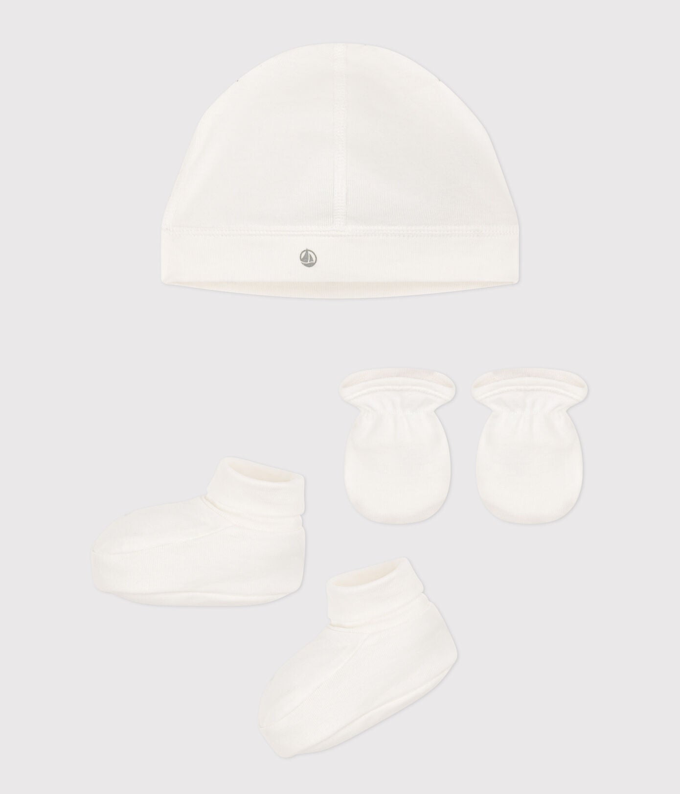 Petit Bateau - Hat, Slippers and Mittens Set