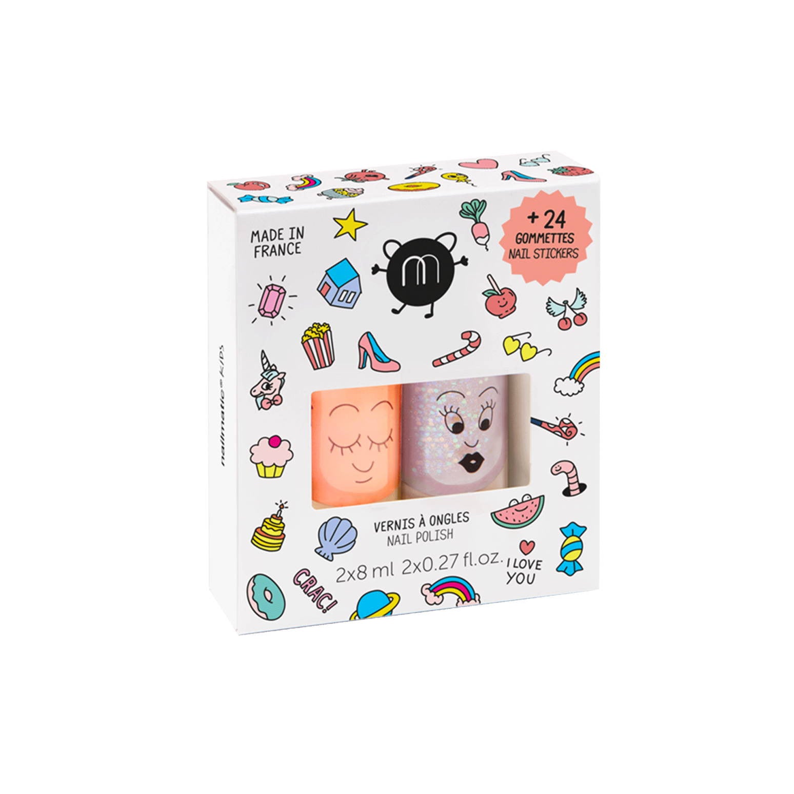 Nailmatic - Set of 2 Crac Nail Polish and Stickers