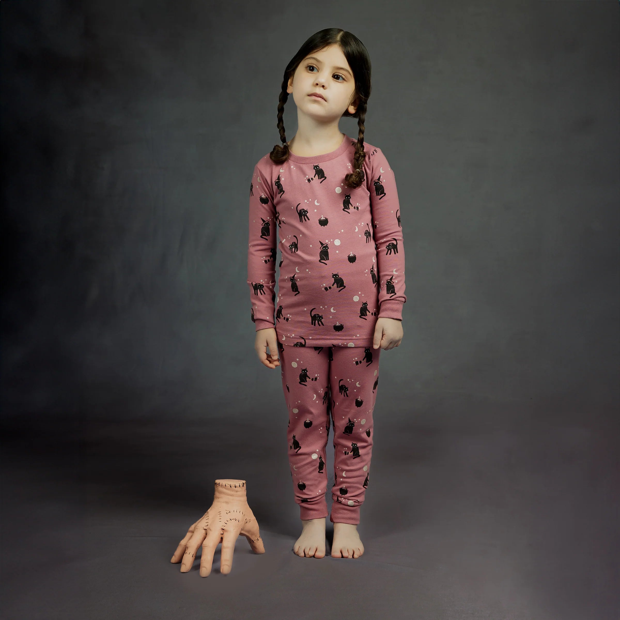 Petit Lem - Black Cats Phosphorescent Pyjama Set