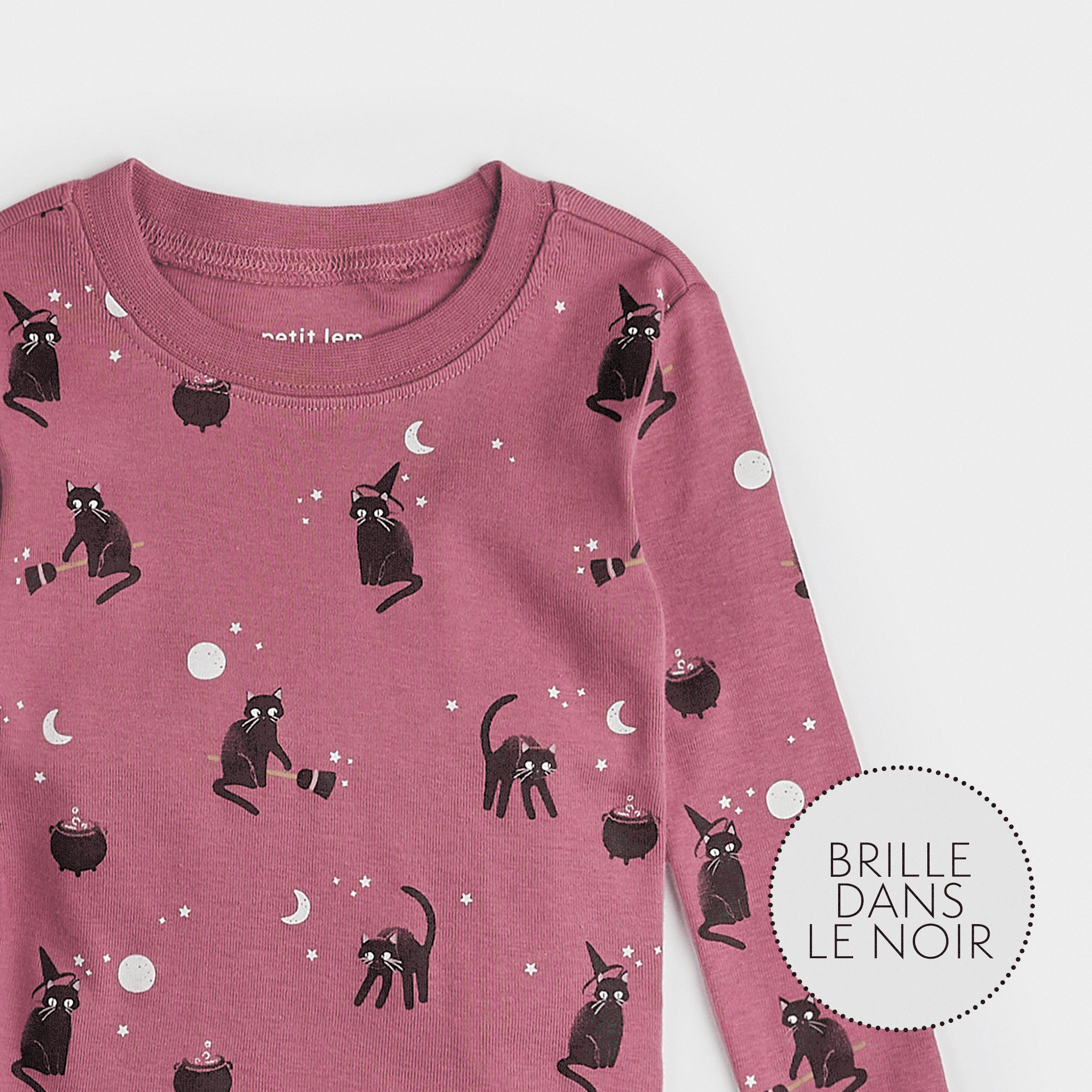Petit Lem - Black Cats Phosphorescent Pyjama Set