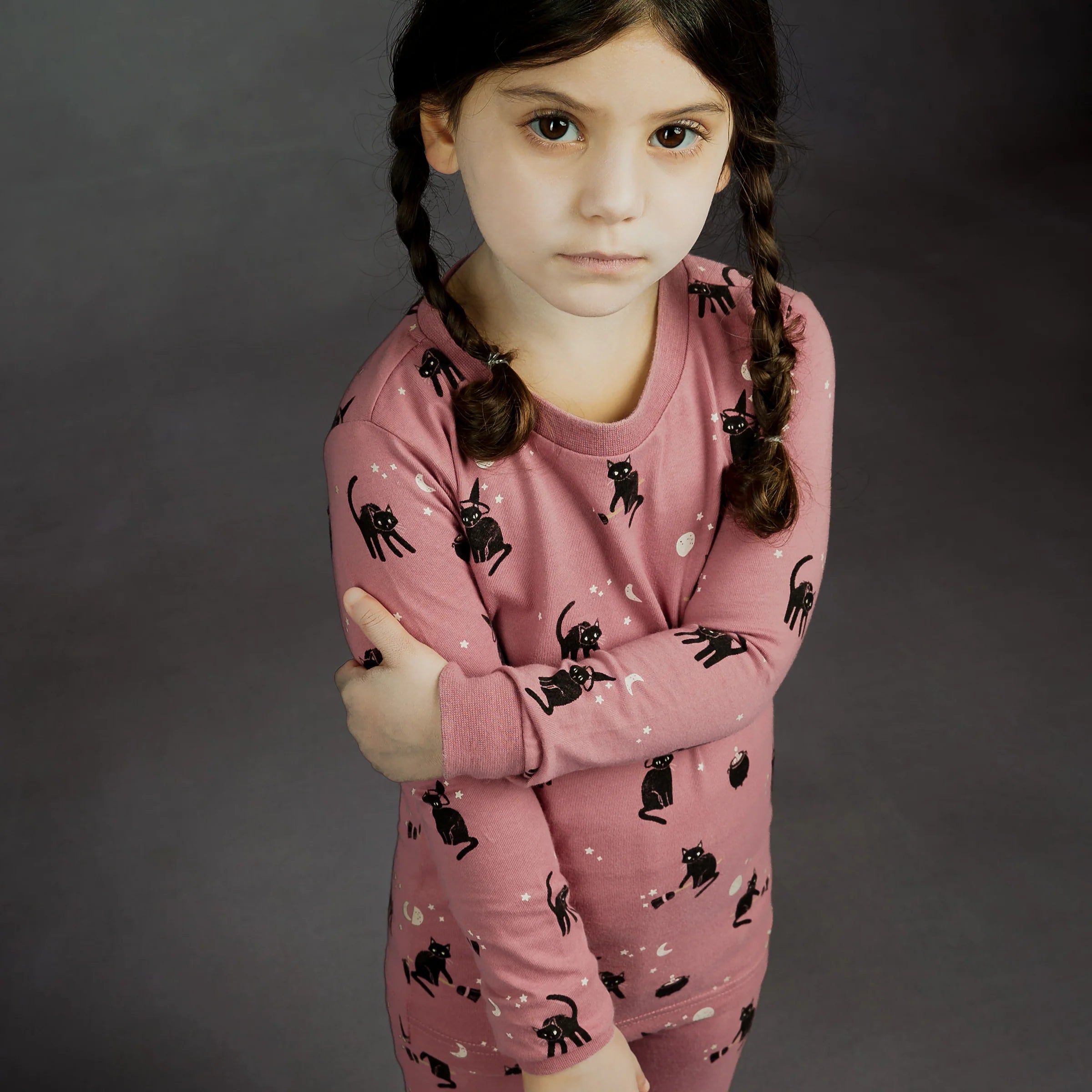 Petit Lem - Black Cats Phosphorescent Pyjama Set