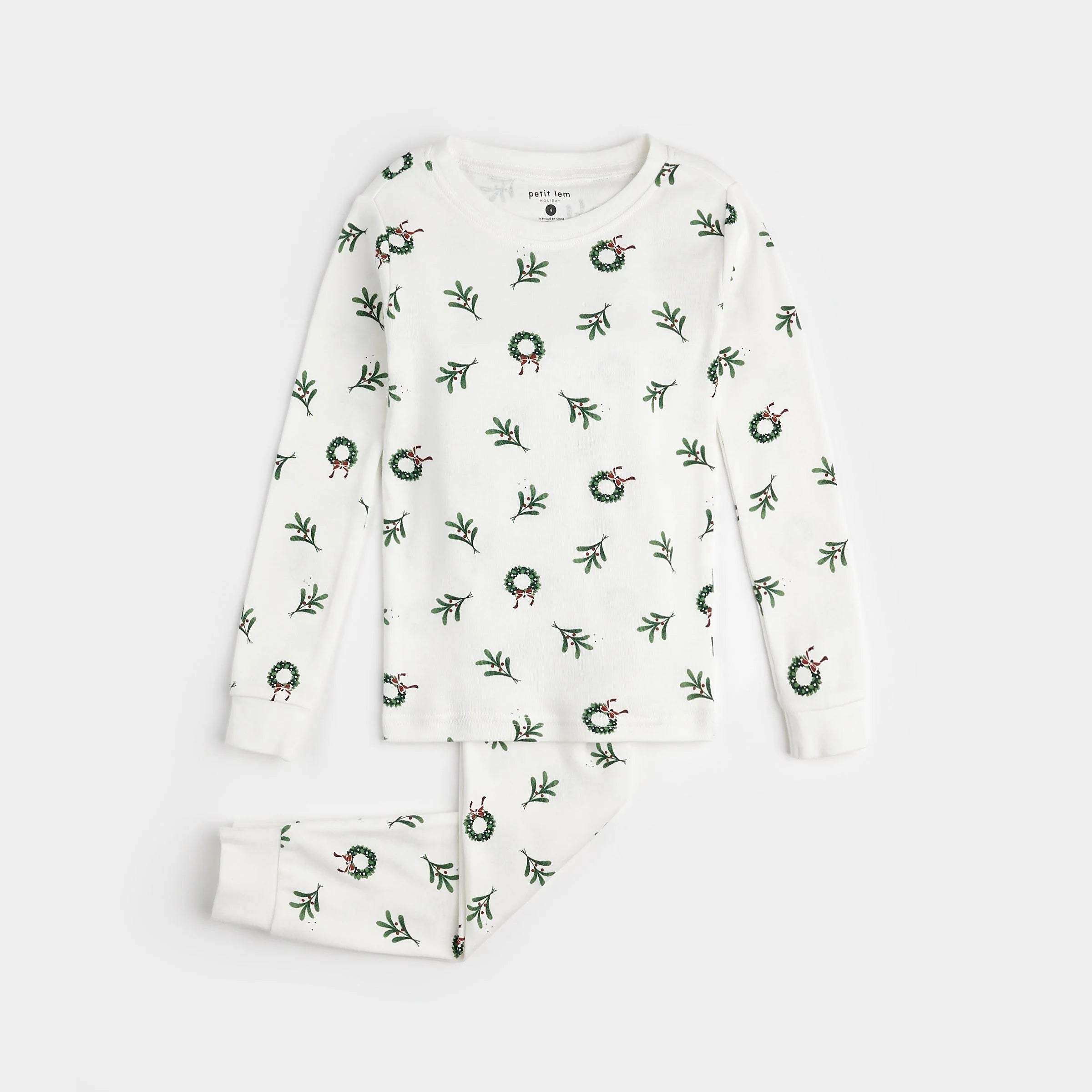 Petit Lem - Christmas Wreath Pyjama Set