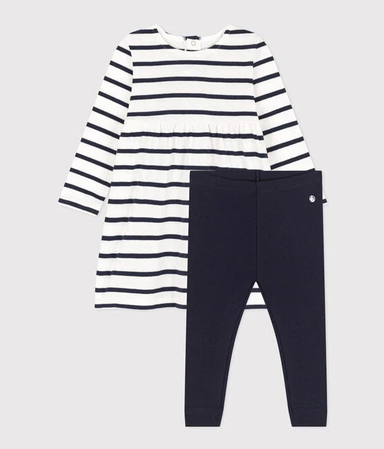 Petit Bateau - Ensemble Robe Marinière et Legging
