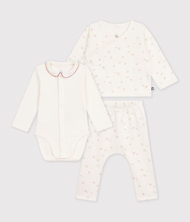 Petit Bateau - Baby's printed collar cotton set