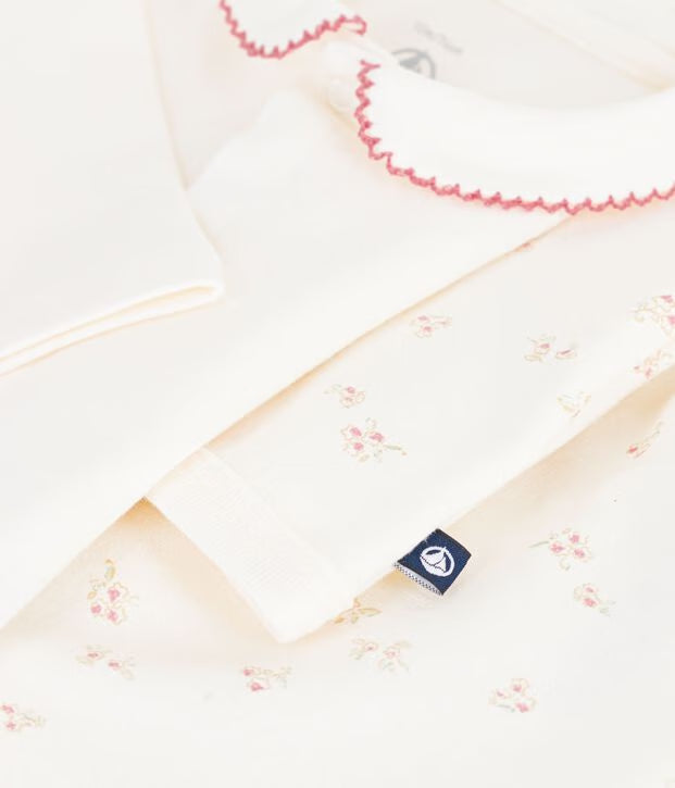 Petit Bateau - Baby's printed collar cotton set