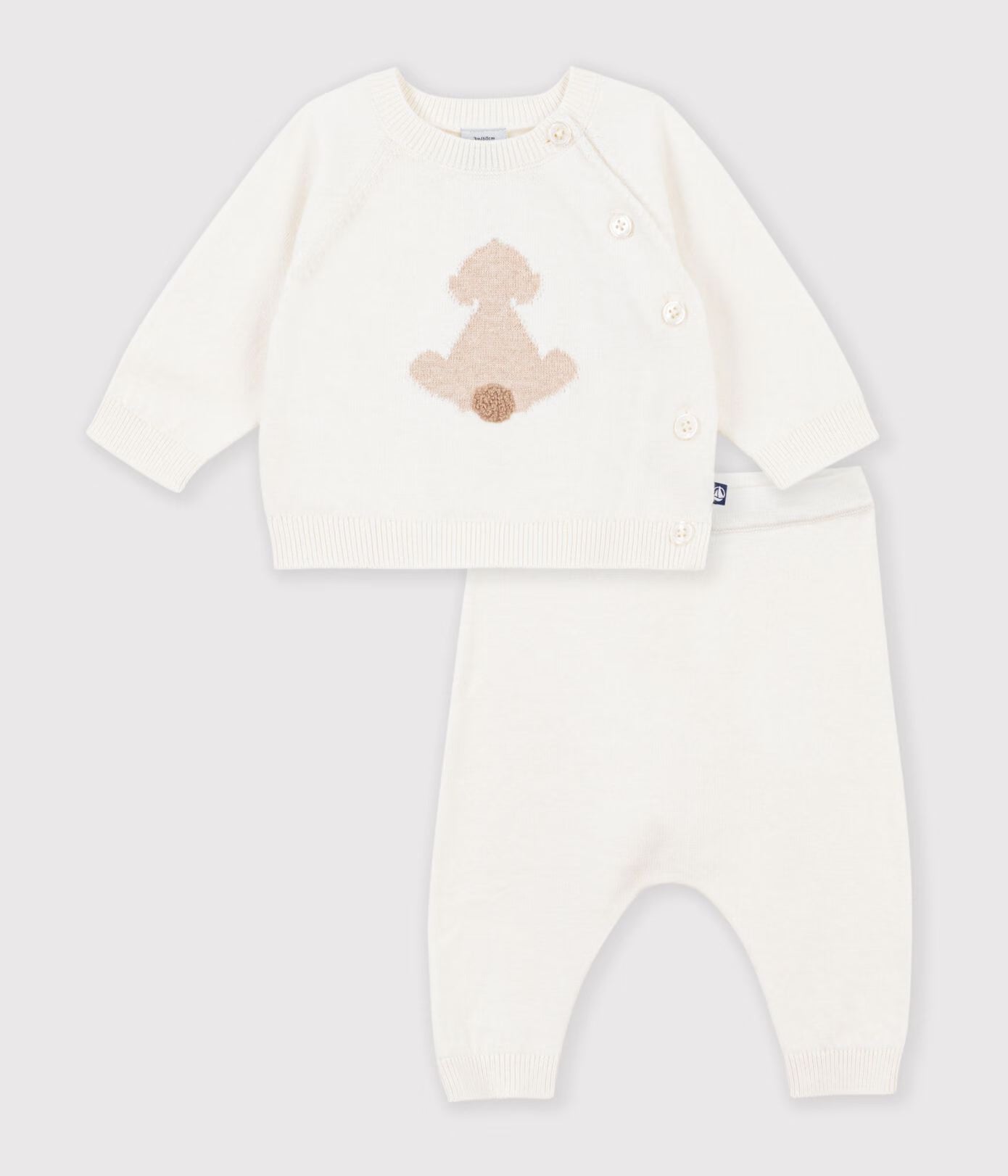 Petit Bateau - Ensemble bébé en tricot à motif