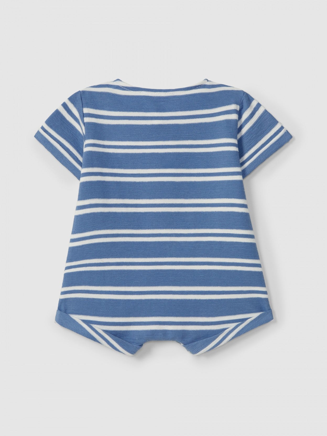 Laranjinha - Striped short-leg romper