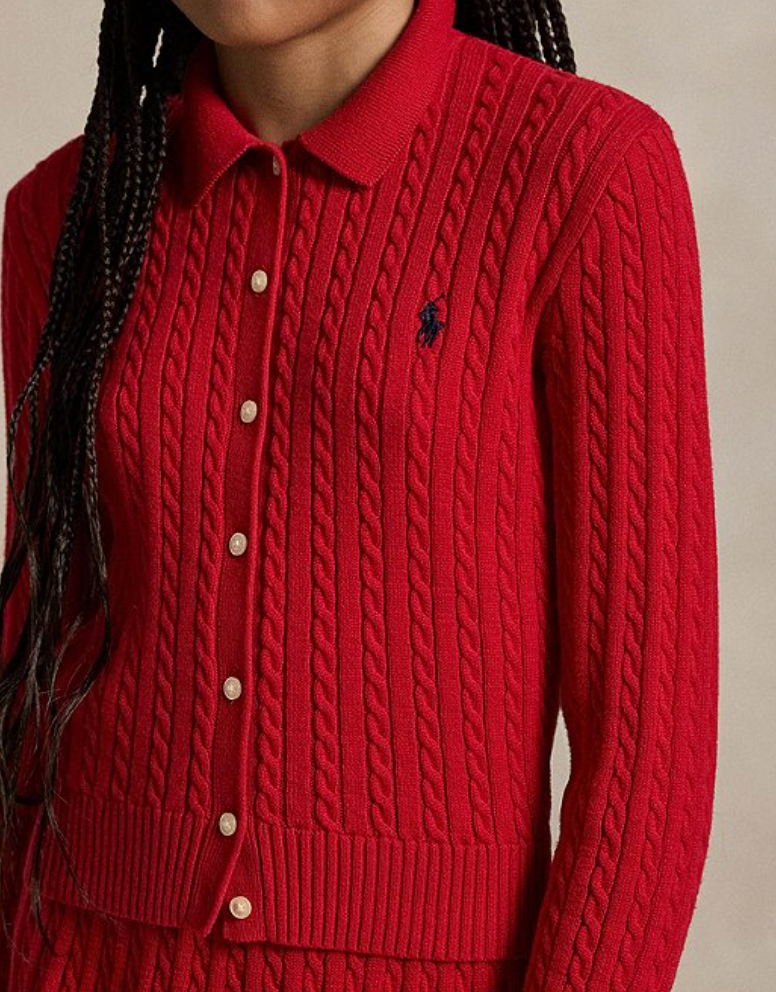 Polo Ralph Lauren - Ensemble gilet polo à manches longues et jupe