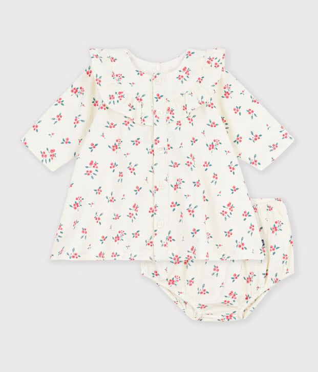 Petit Bateau - Robe bébé en coton imprimé à fleurs