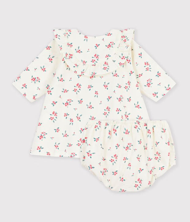 Petit Bateau - Robe bébé en coton imprimé à fleurs