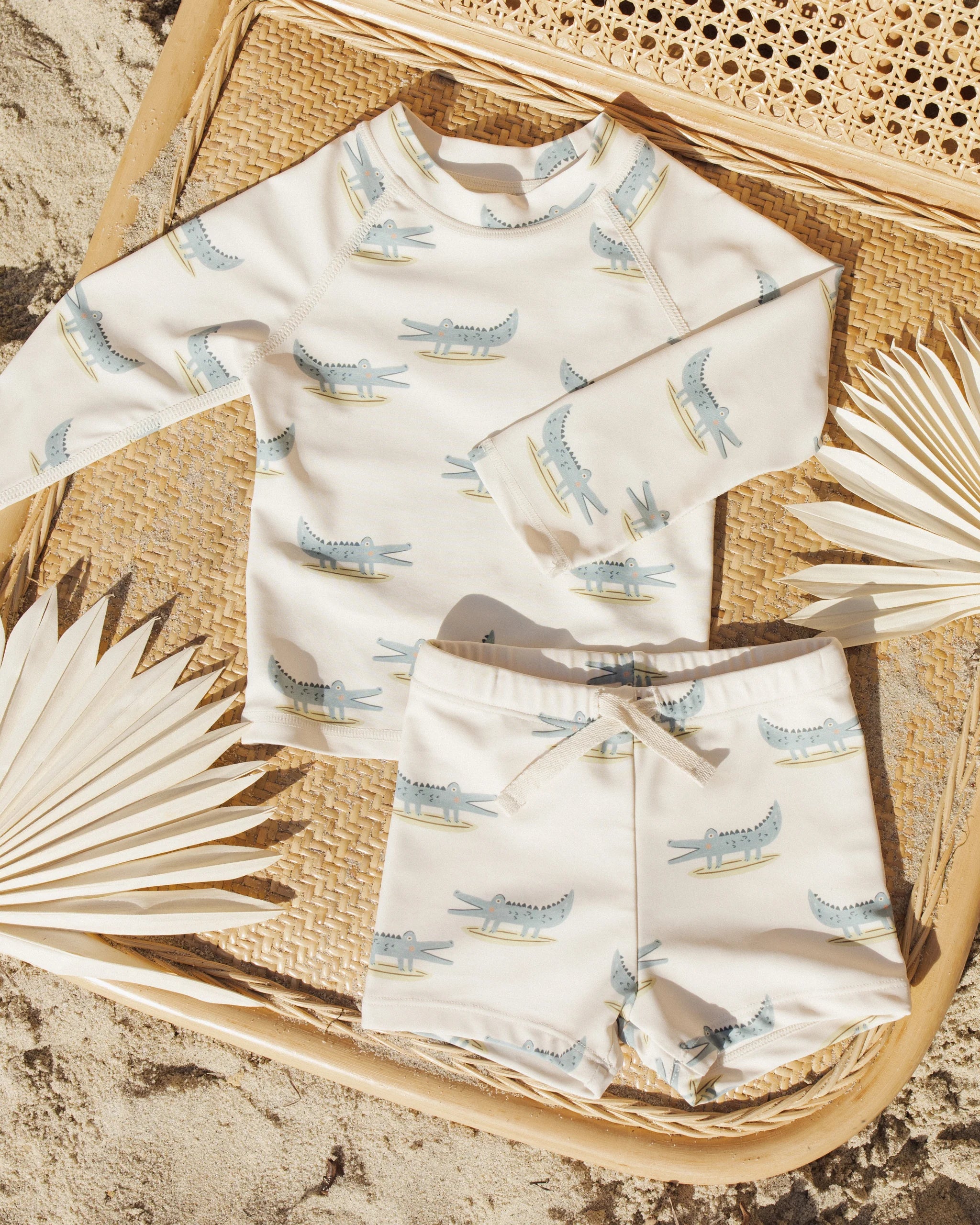 Rylee + Cru - Ensemble Rashguard pour garçons Alligators
