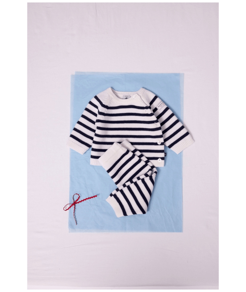 Petit Bateau - Striped Knitted Baby Set