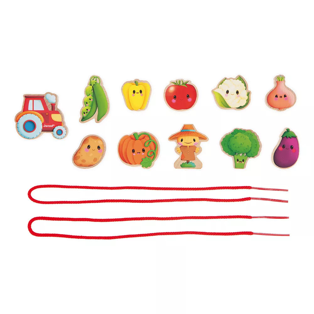 Janod - Farm beads in vegetables to put on