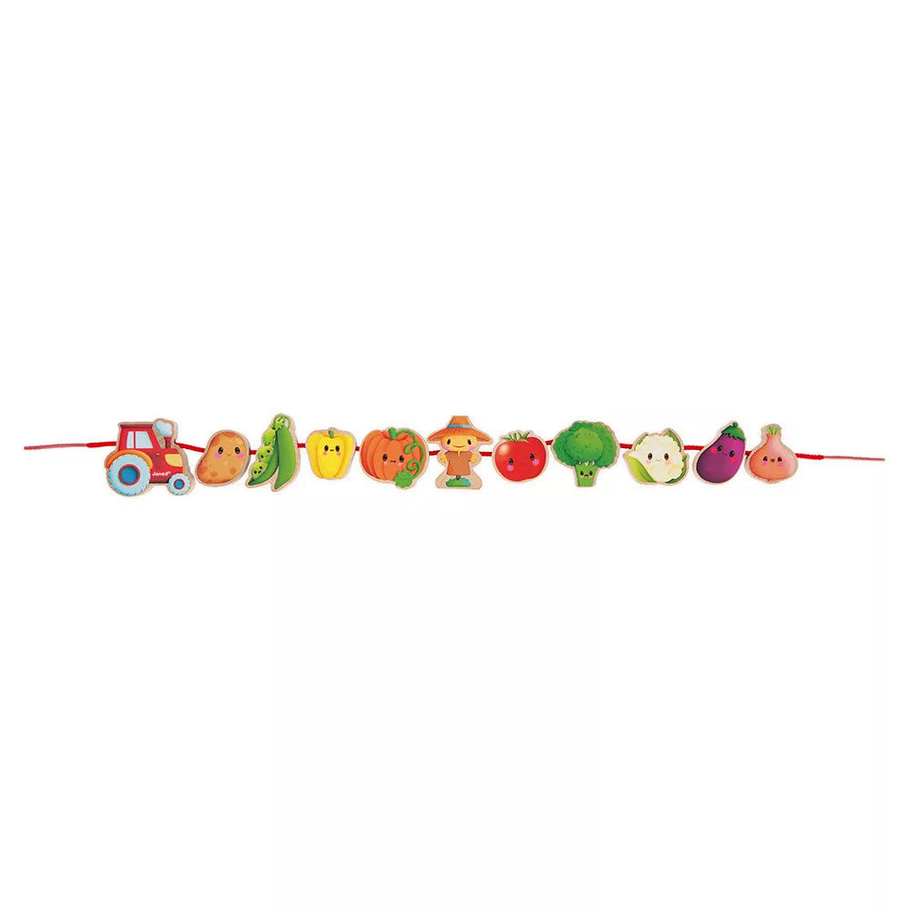 Janod - Farm beads in vegetables to put on