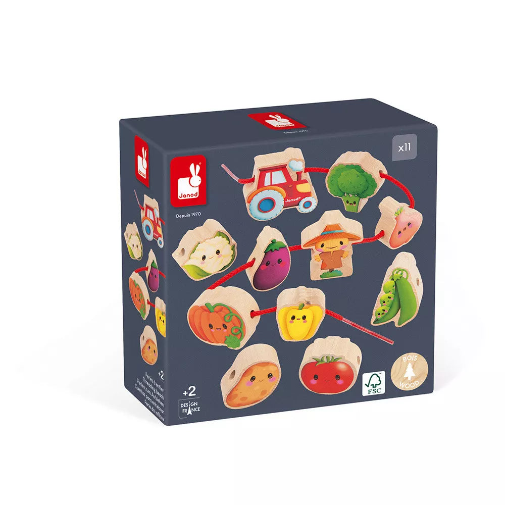 Janod - Farm beads in vegetables to put on