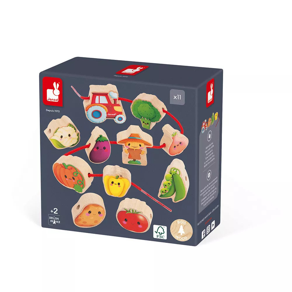 Janod - Farm beads in vegetables to put on