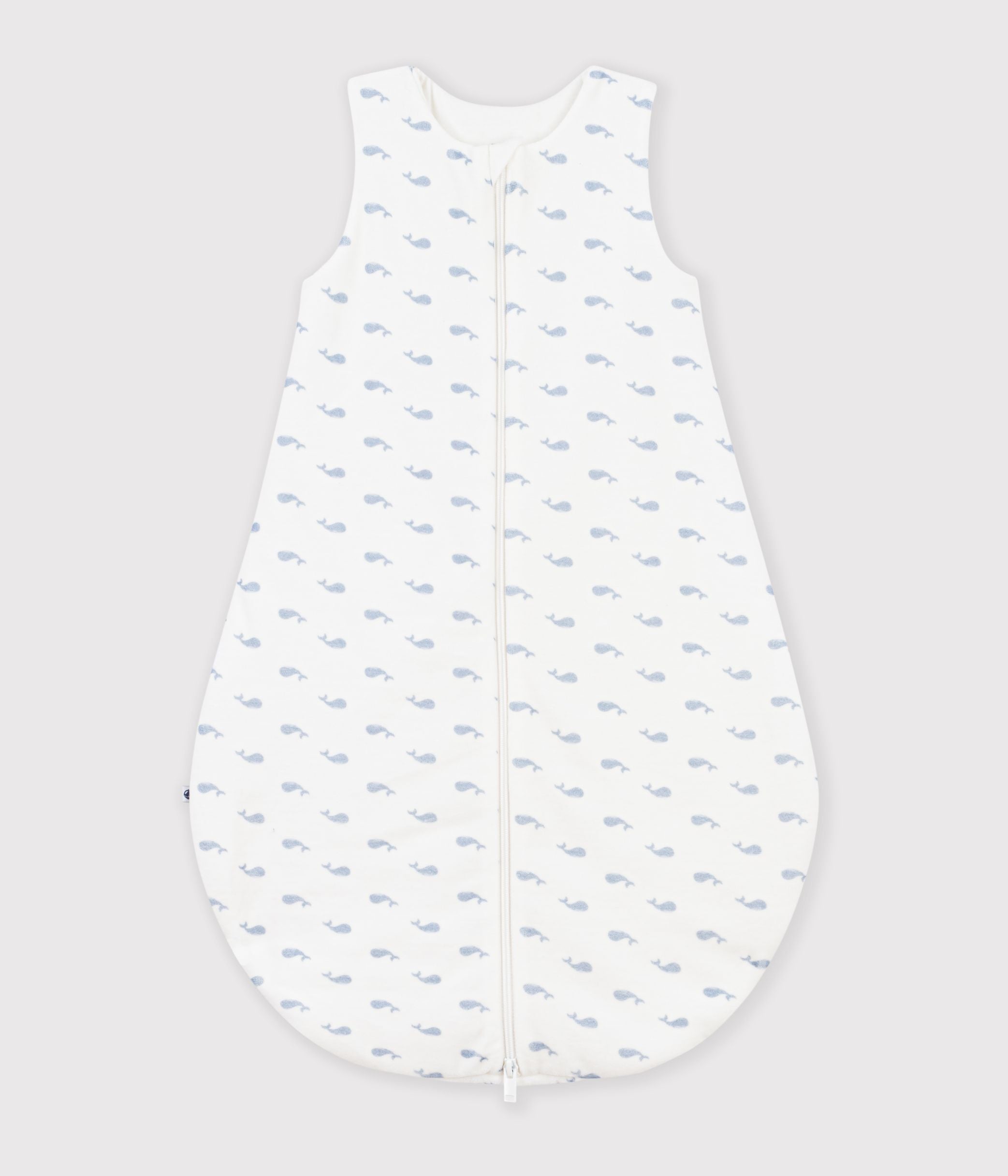Petit Bateau - Whale print velour baby sleeping bag TOG 3