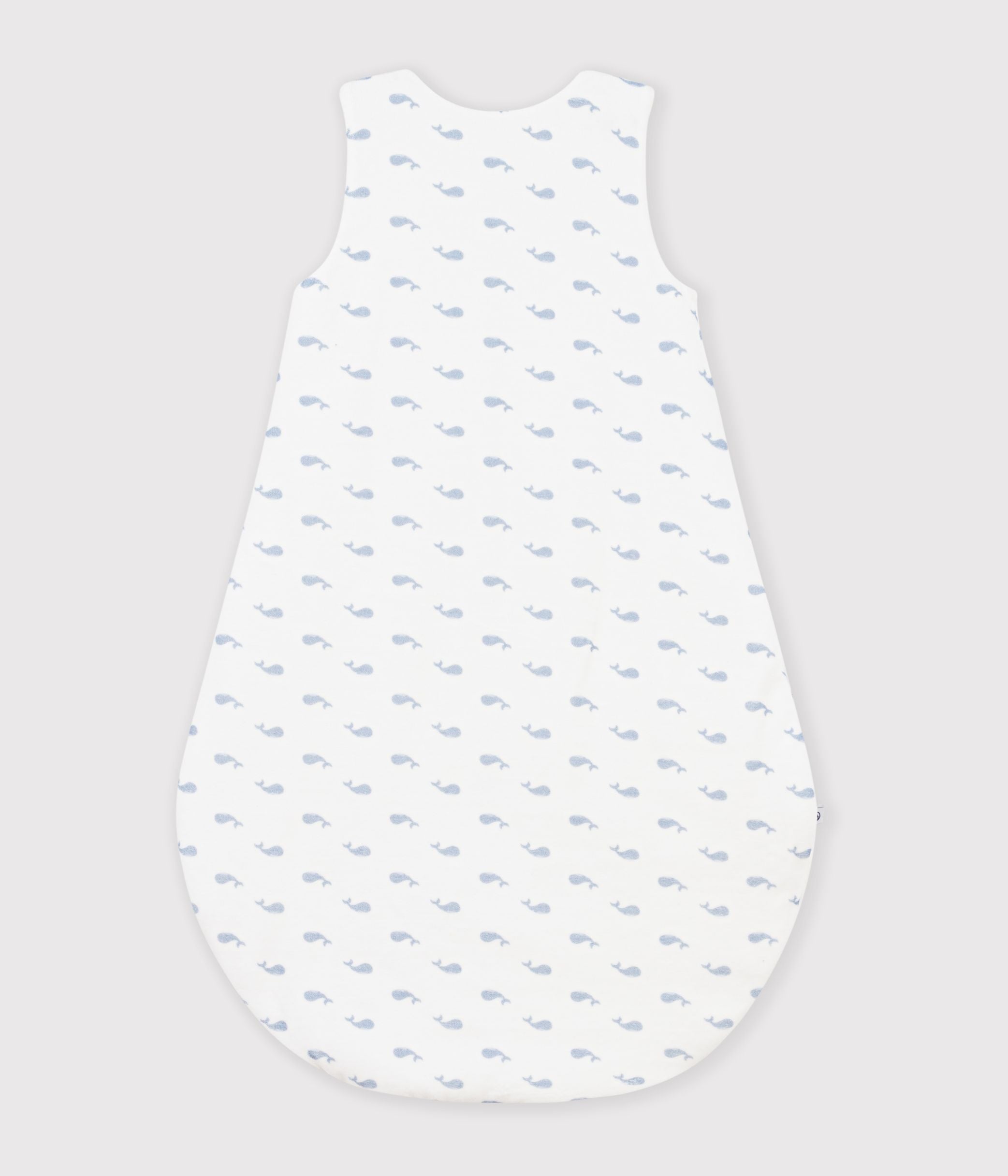 Petit Bateau - Whale print velour baby sleeping bag TOG 3