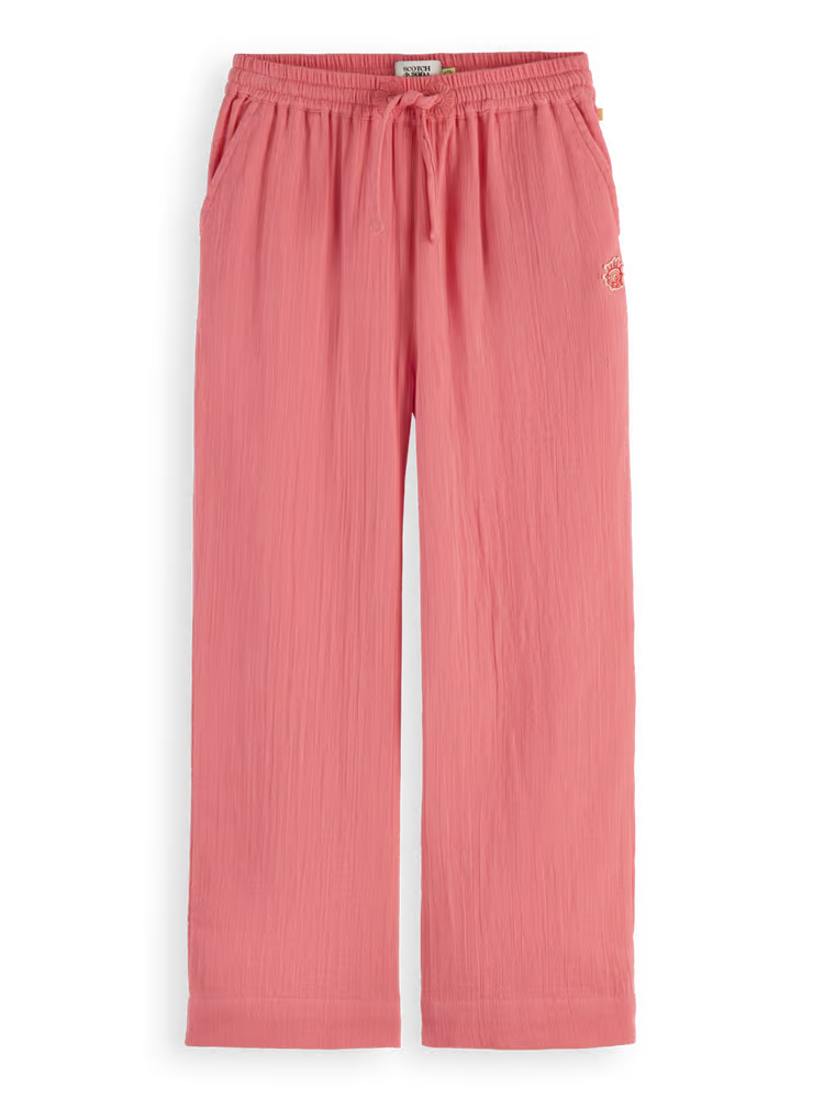 Scotch & Soda - Pantalon Large en Coton Froissé