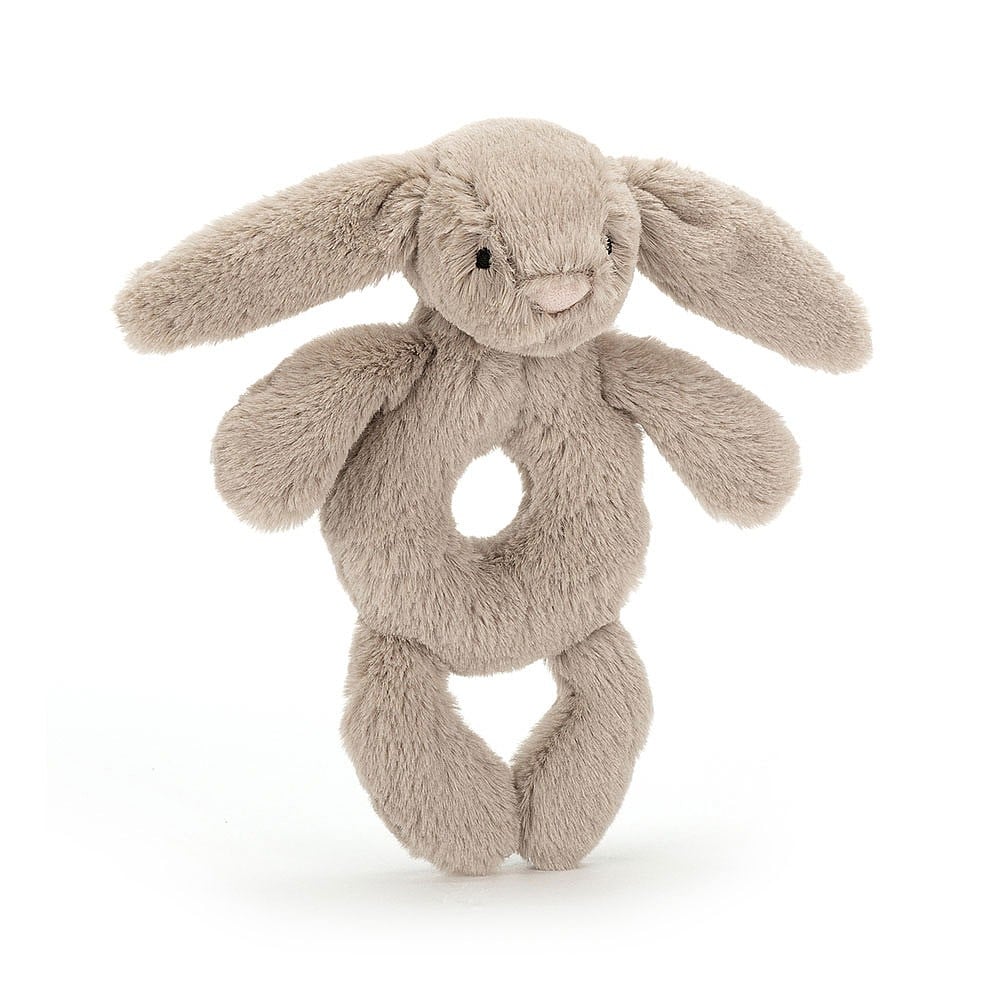 Jellycat - Hochet Lapin Beige Bashful