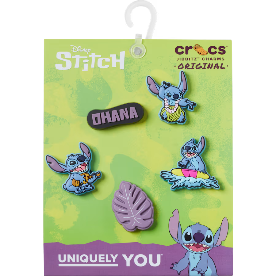 Crocs - Ensemble de 5 breloques tropicales Stitch