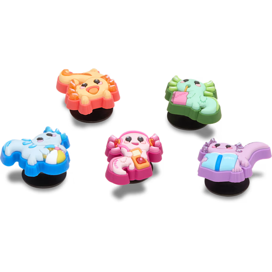 Crocs - Ensemble de 5 breloques Tiny Axolotls