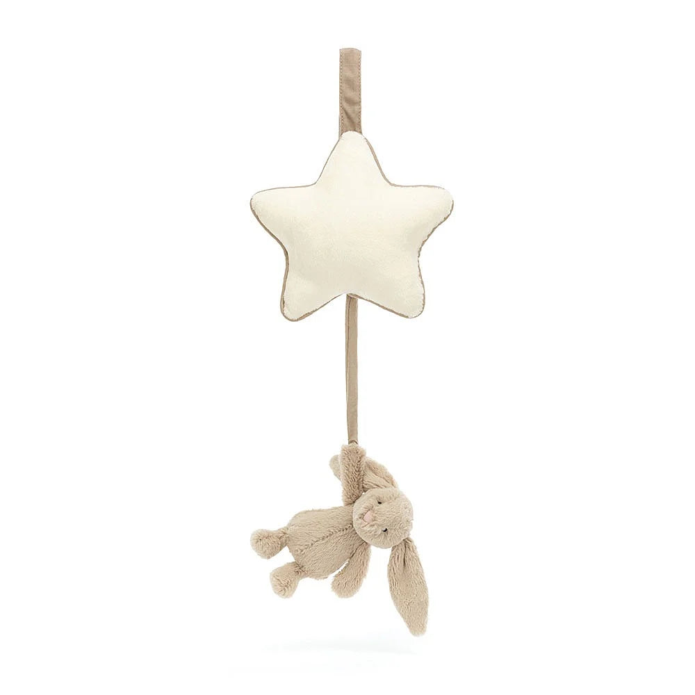 Jellycat - Jouet Musical à Tirer, Lapin Beige Bashful