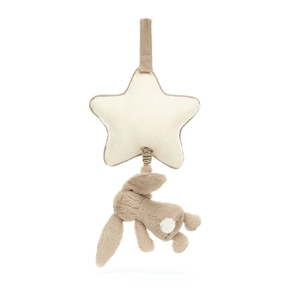 Jellycat - Jouet Musical à Tirer, Lapin Beige Bashful