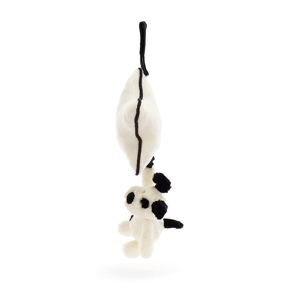 Jellycat - Musical Pull Toy, Black and Cream Puppy