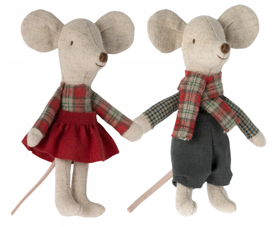 Maileg - Winter mouse twins (little brother and sister)