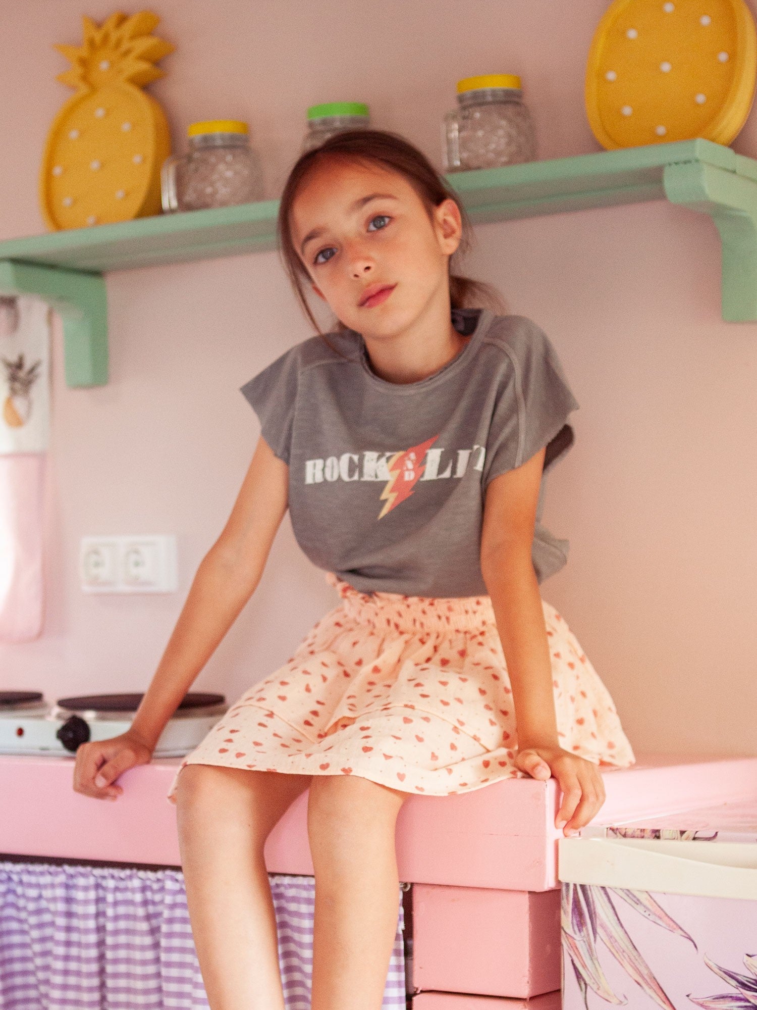 Tocoto Vintage - Mini Heart Skirt