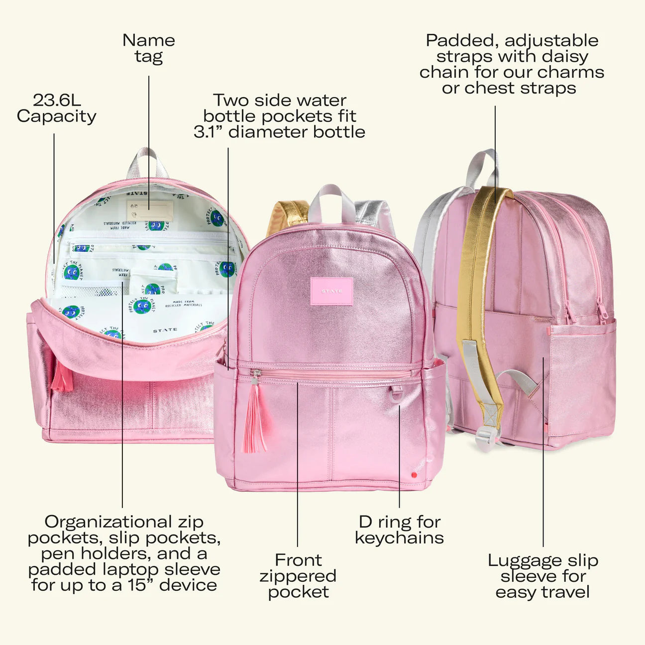 State - Kane Double Pocket Backpack