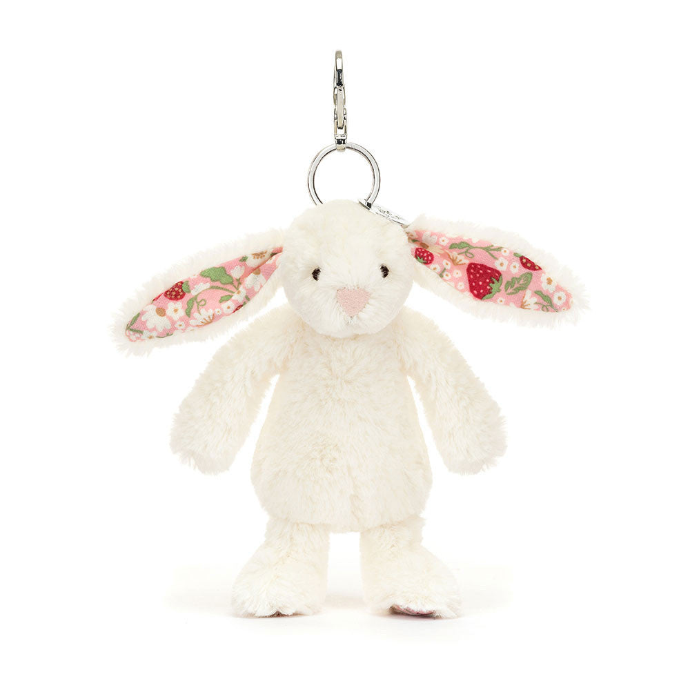 Jellycat - Breloque Lapin Crème Blossom Berry