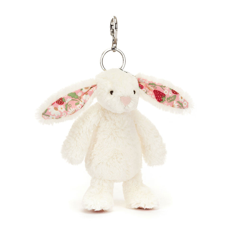 Jellycat - Breloque Lapin Crème Blossom Berry