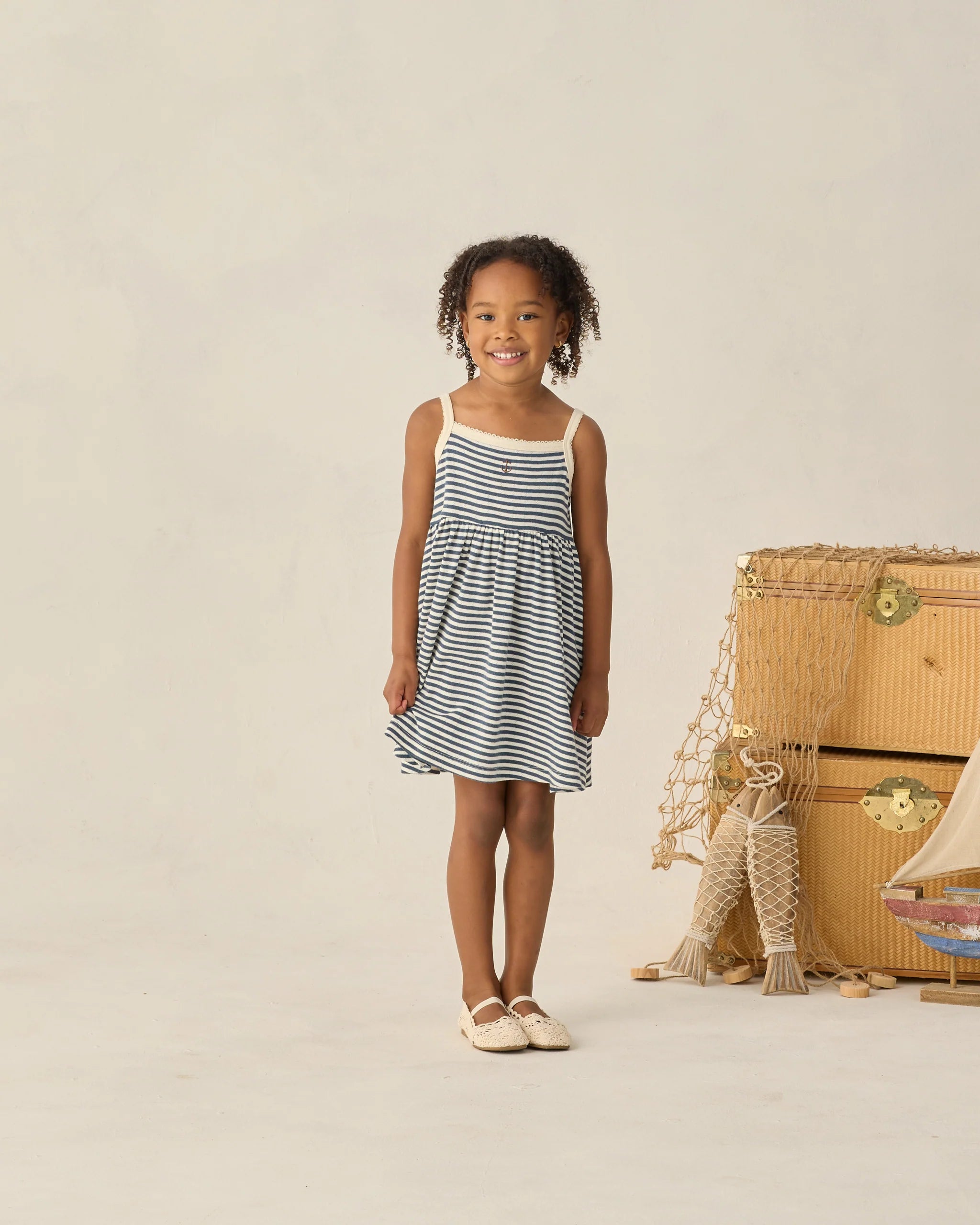 Rylee + Cru - Robe Léa Rayure Marine