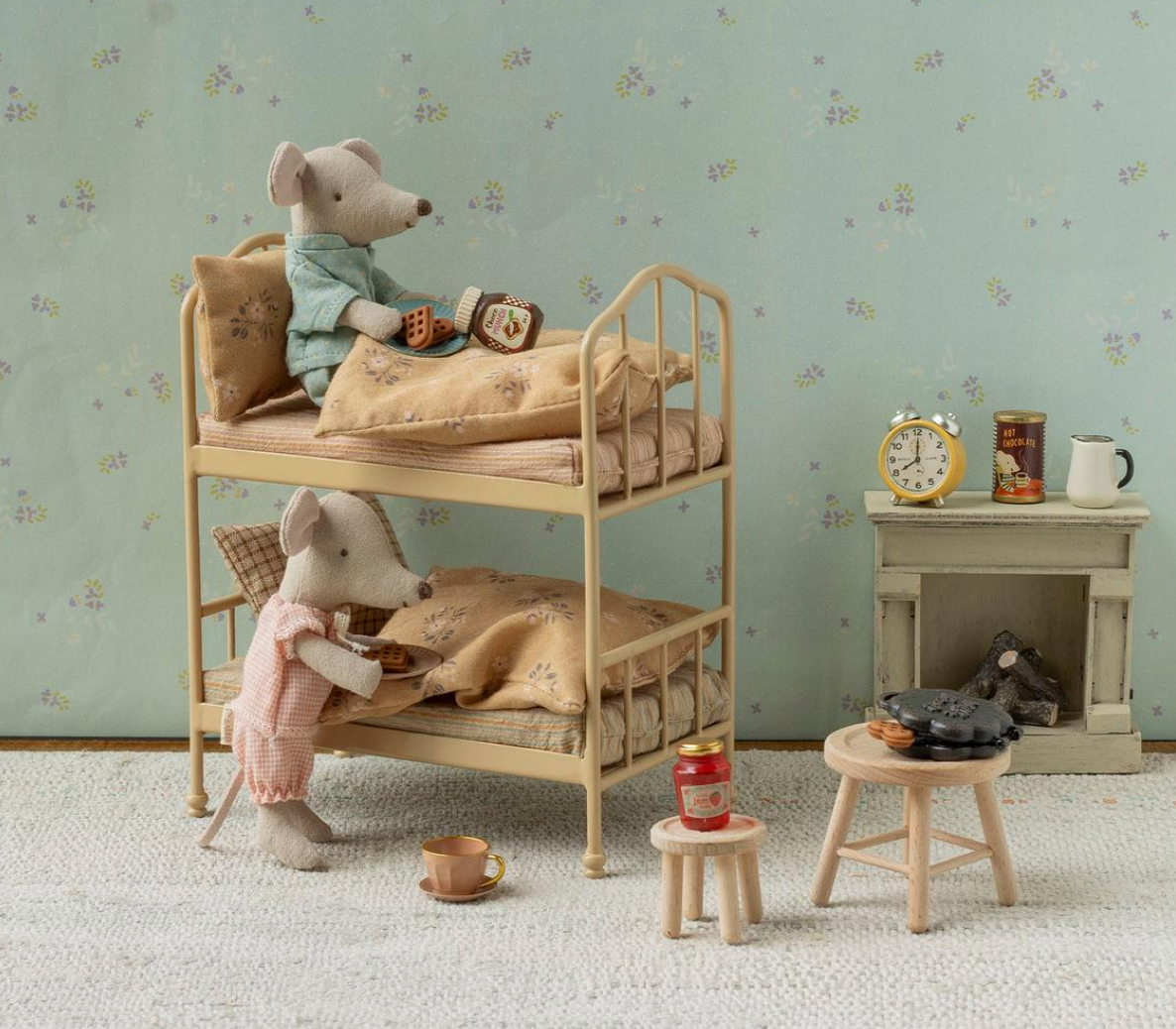 Maileg - Bunk Bed, Mouse, Beige