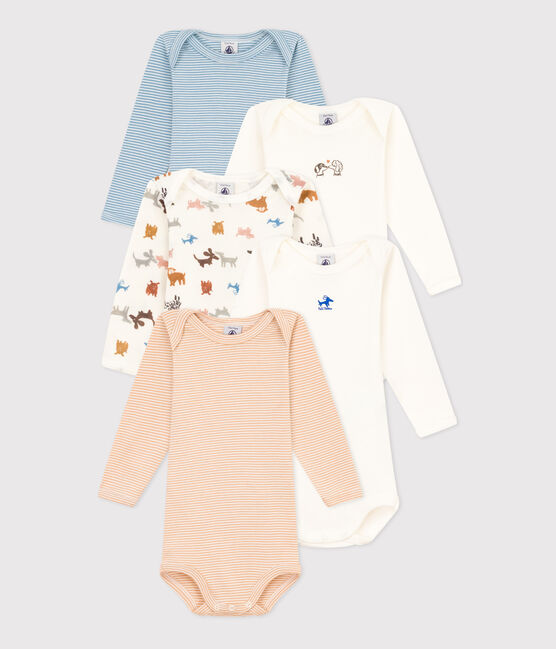 Petit Bateau Set of 5 Long Sleeve Diaper Covers