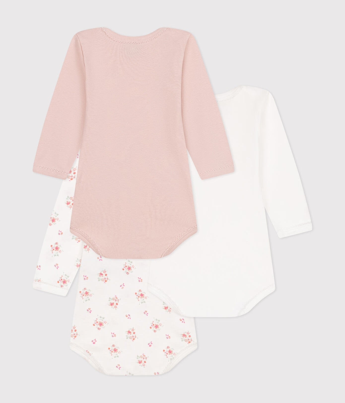 Petit Bateau - Set of 3 Long Sleeve Diaper Covers