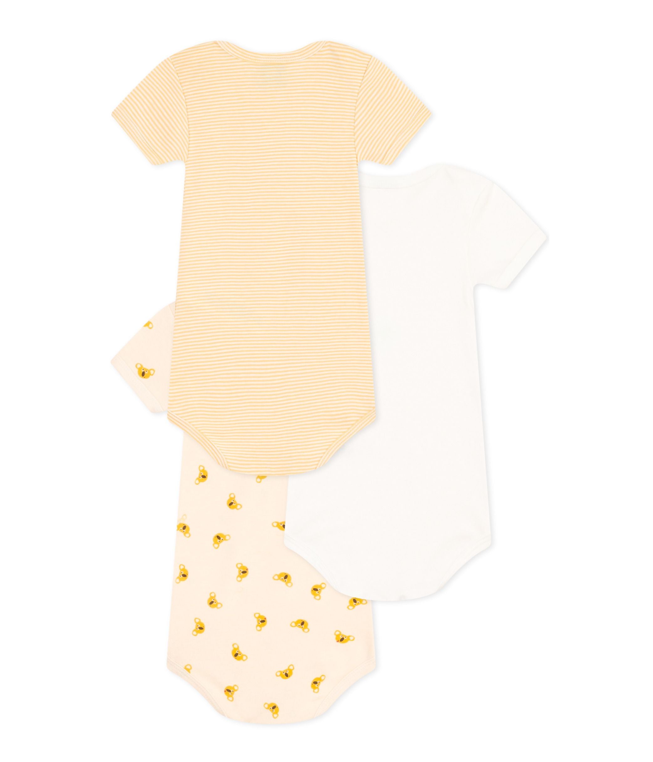 Petit Bateau - Lot de 3 Caches-couches Manches Courtes