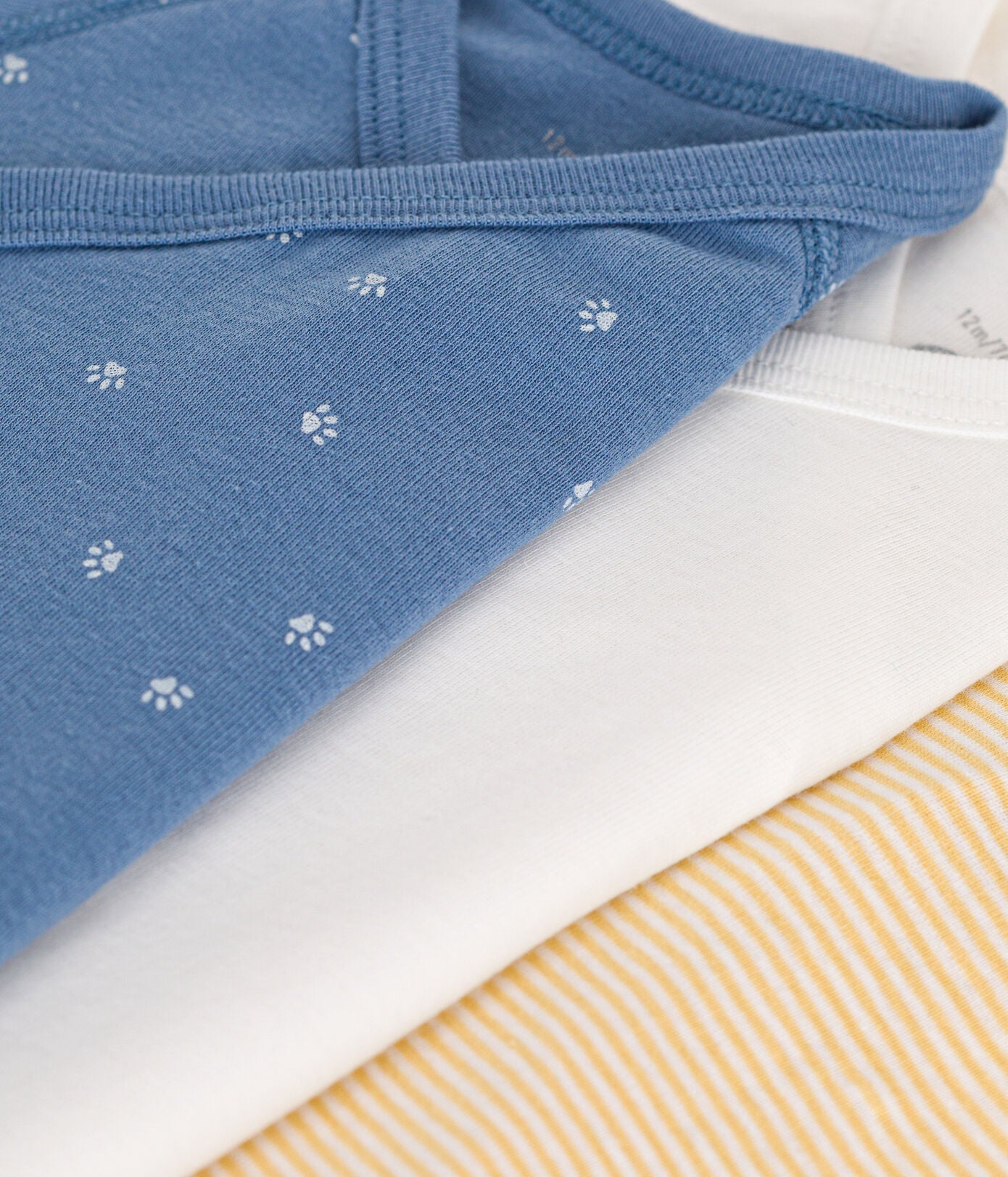 Petit Bateau - Lot de 3 Caches-couches Manches Longues