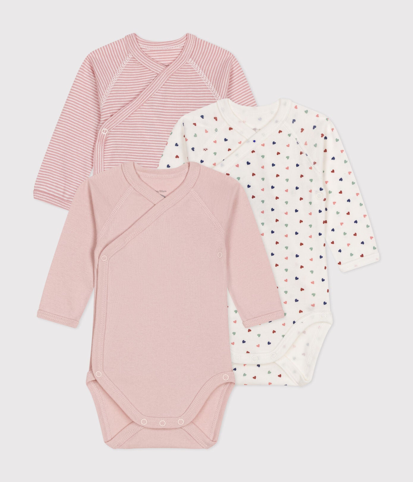 Petit Bateau - Set of 3 Long Sleeve Diaper Covers