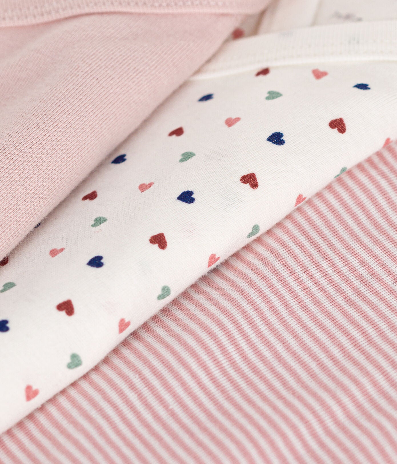 Petit Bateau - Lot de 3 Caches-couches Manches Longues