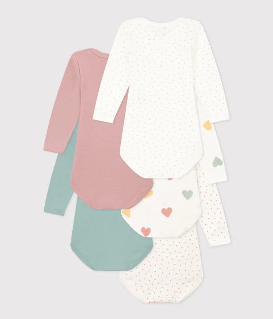 Petit Bateau - Lot de 5 Cache-couches Manches Longues