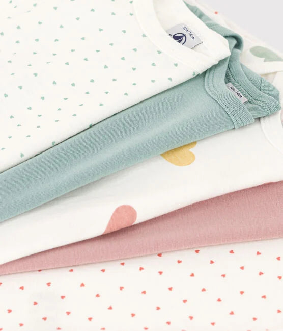 Petit Bateau - Lot de 5 Cache-couches Manches Longues