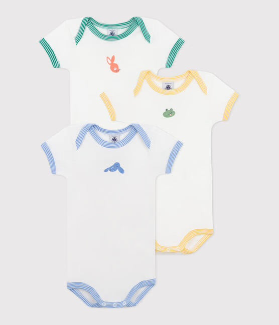Petit Bateau - Pack of 3 Short Sleeve Diaper Covers