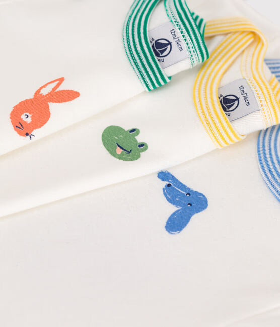 Petit Bateau - Pack of 3 Short Sleeve Diaper Covers