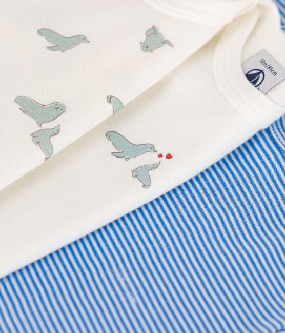 Petit Bateau - Pack of 3 Short Sleeve Diaper Covers