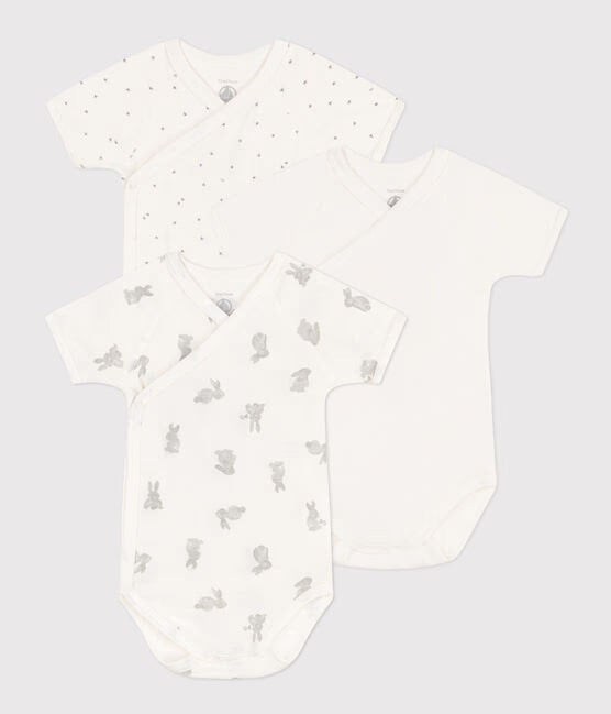Petit Bateau - Pack of 3 Short Sleeve Diaper Covers