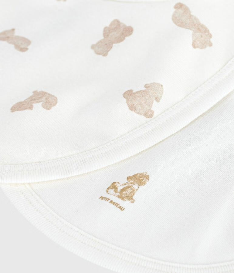 Petit Bateau - Lot de 2 Bavoirs Ourson